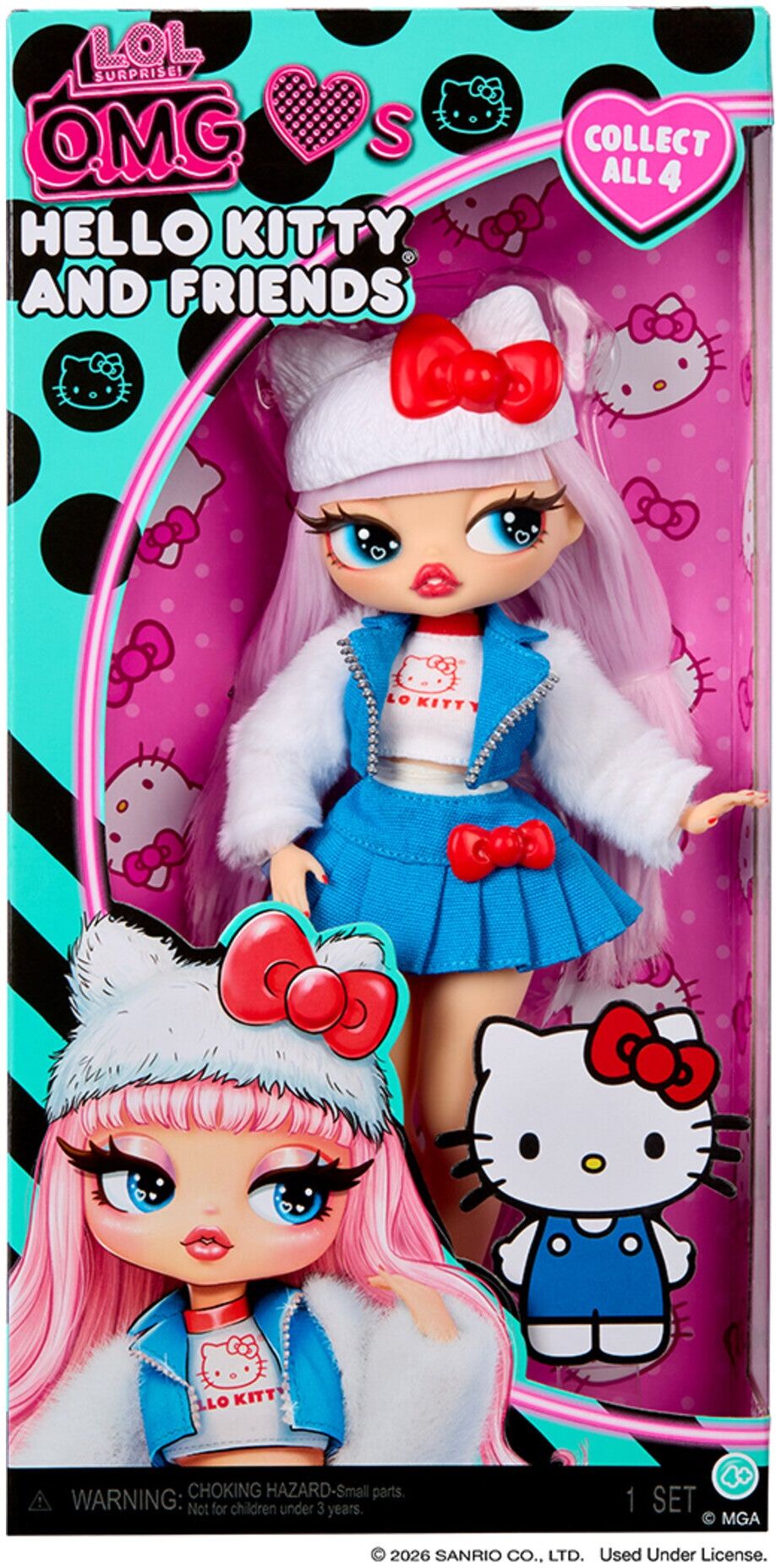 MGA Entertainment L.O.L. Surprise! O.M.G. Loves Hello Kitty Fashion Doll - 24 cm Tall - Official Hello Kitty Collaboration - Ages 6 and Up