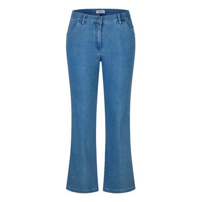 Stretch-Jeans KJBRAND, Damen, Gr. 46, N-Gr, blau (denim bleached), Obermaterial: 71% Baumwolle, 25% Polyester, 4% Elasthan, sehr bequem lang, Jeans, Ideal für kräftige Oberschenkel