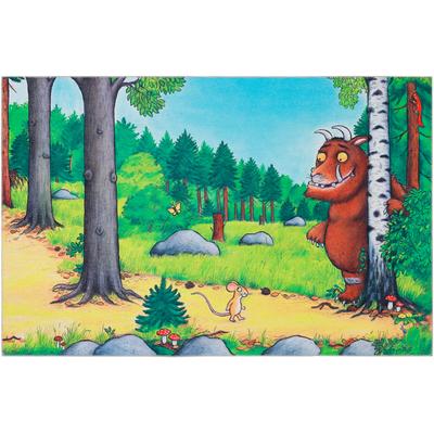 Kinderteppich DER GRÜFFELO "Mouselo GR-0170", bunt, B:110cm H:6mm L:170cm, Baumwolle, Polyester, Teppiche, Kinderteppich, aktueller Grüffelo Teppich, Kurzflor mit hohem Baumwollanteil