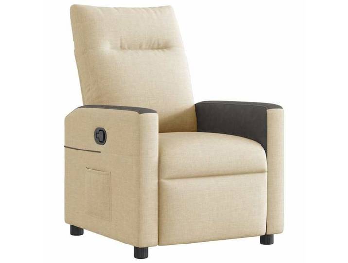 CHIC Fauteuil inclinable Crème Tissu - 69x86x100 cm 742739 S11