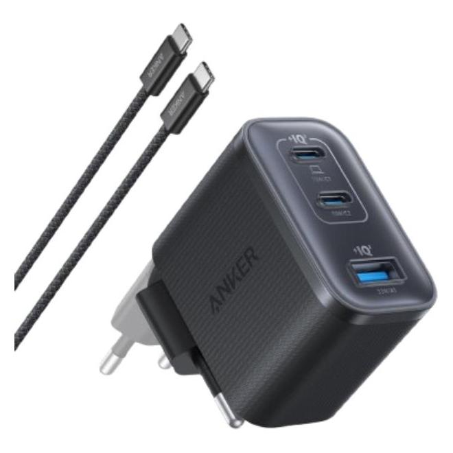 Anker Nano GaN Fast Charger (70 W, 3 Ports) (B121A311)