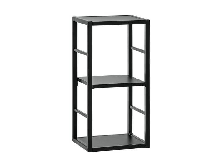 Raumhirsch Furniture Standregal Regal, Standregal, Aufbewahrungsregal, Wohnzimmerregal, Maße: 30 x 25 x 60 cm (3 offene Ablagen, Metallrahmen), Modernes Design, vielseitig einsetzbar, Einfache Montage, Loft-Stil