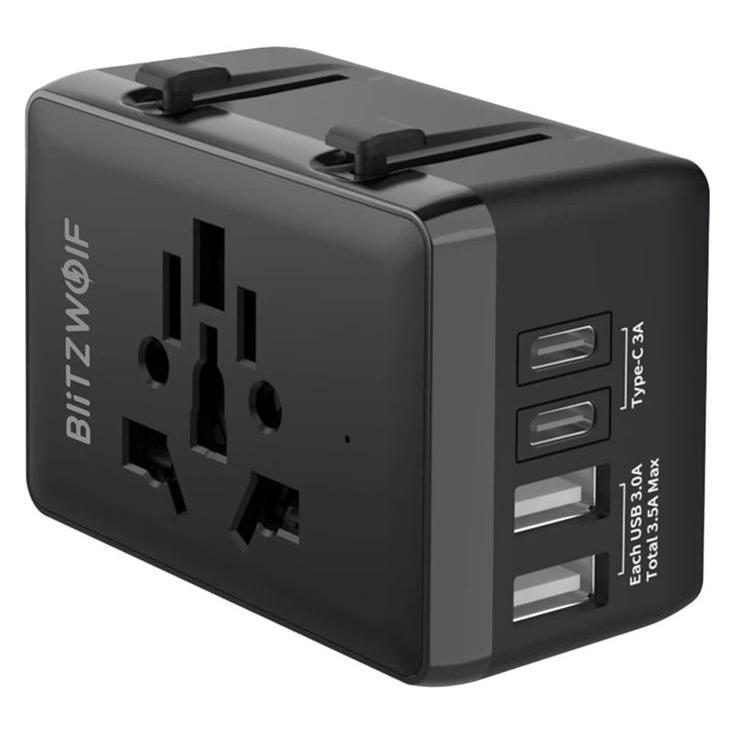 BlitzWolf BW-TA1 4-in-1 Travel Adapter 2xUSB + C + PD 20W (BW-TA1)
