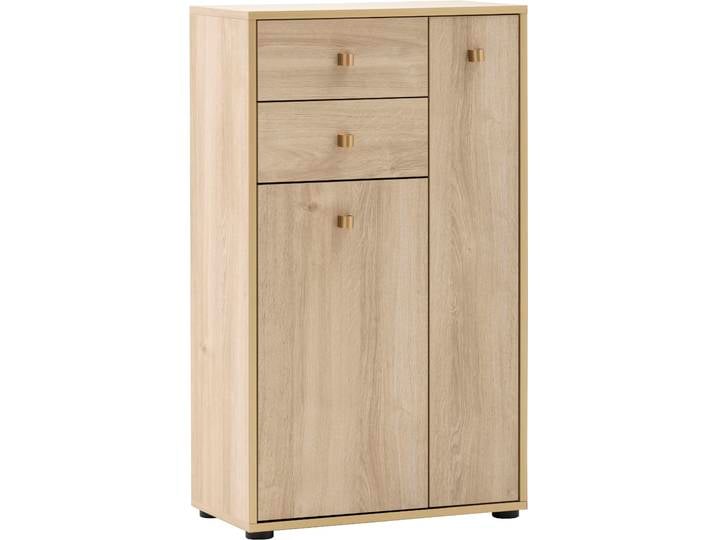 Highboard SCHILDMEYER Flora, Highboard, Made in Germany, B: 60 cm , weiß eiche, B:60,2cm H:104,4cm T:33,05cm, Sideboards, Highboard, Solide Verarbeitung - Dieses Produkt ist in Deutschland gefertigt