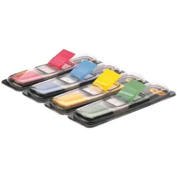 Post-it Index Haftstreifen »Index Mini« 43,2 x 11,9 mm, rot/blau/gelb/grün rot, 4.32x1.19 cm