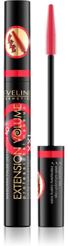 Eveline Cosmetics Extension Volume extra volumising mascara with false lash effect shade Black 10 ml