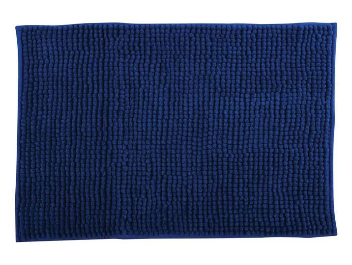 Badematte MSV MSV Chenille , blau (dunkelblau), (60cm x 90cm ), 1 Stk., Kunstfaser, Badematten, Badematte