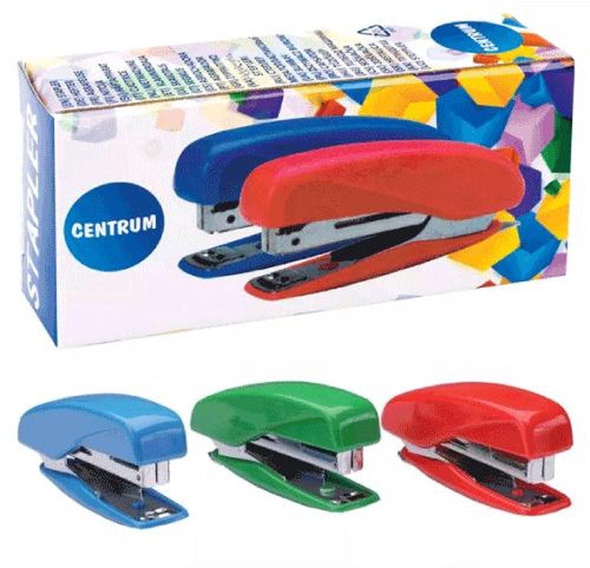Centrum Mini Nietmachine #10 - Handzaam - Geschikt voor 5 blaadjes - Rood Blauw Groen