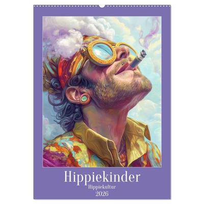 Hippiekinder - Hippiekultur (Wandkalender 2026 DIN A2 hoch), CALVENDO Monatskalender