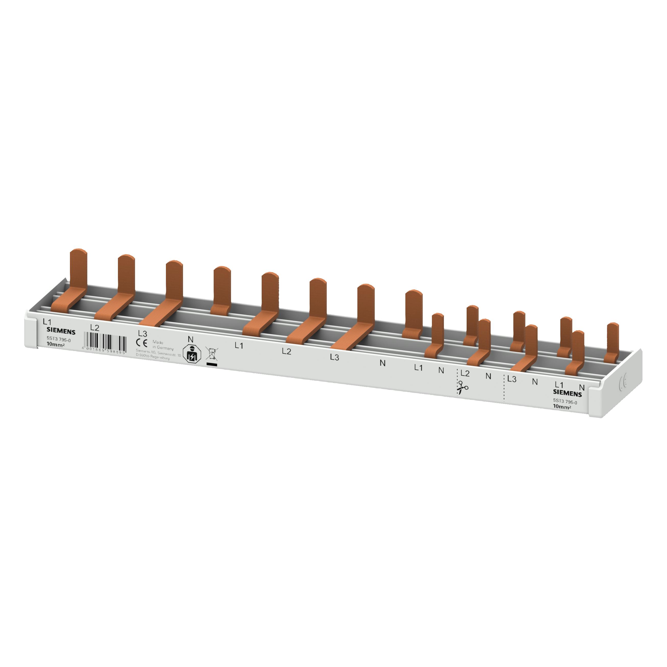Siemens Phasenschiene 3+N 18mm 217,4mm 10qmm 63A 5ST3795-0 (5ST3795-0)