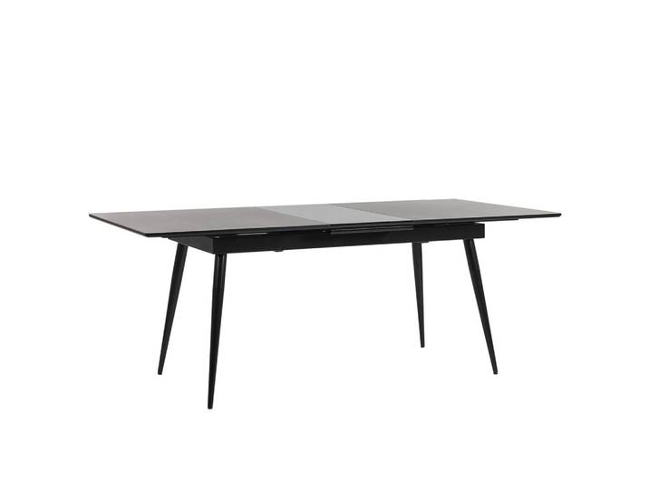 Beliani Esstisch 160-200/90/76 cm Schwarz Rechteckig Maldon, 90x76x200 cm, Esszimmer, Esstische