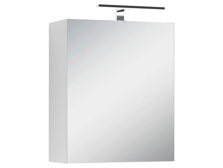 Mid.you Spiegelschrank Spree, Weiß, Glas, 2 Fächer, 50x60x20 cm, FSC Mix, Soft-Close-System, Badezimmer, Badmöbelsets & Badmöbelserien, Badmöbelserien