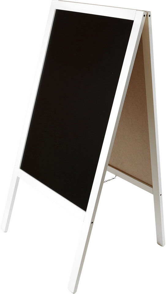Ebern Designs Genovefa Free-Standing Chalkboard 115cm H x 61cm W White Oversized - 8 ' & Up