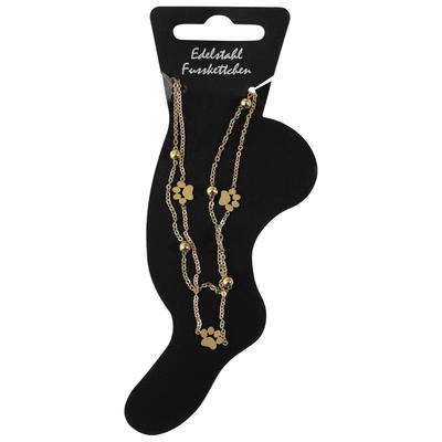 Fußkette ADELIA´S "Fußkettchen – aus Edelstahl", gold, Fußketten, Damen, Edelstahl, Zum Verschenken – passend für viele Anlässe