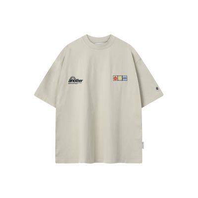 T-Shirt ANOTHER COTTON LAB "Another Cotton Lab Coastal Afterhours T-Shirt", Damen, Gr. S, beige (sand), 100% Baumwolle, bedruckt, normal, Rundhals, Shirts T-Shirt