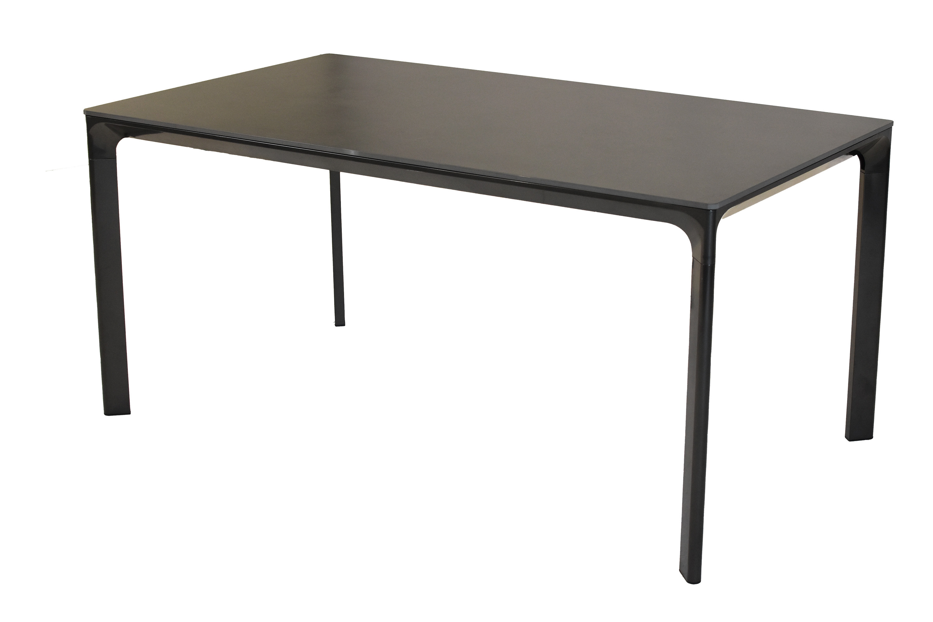 Merxx Gartentisch 160 x 90 cm, Tischplatte in Steinoptik- Stahl/Glas