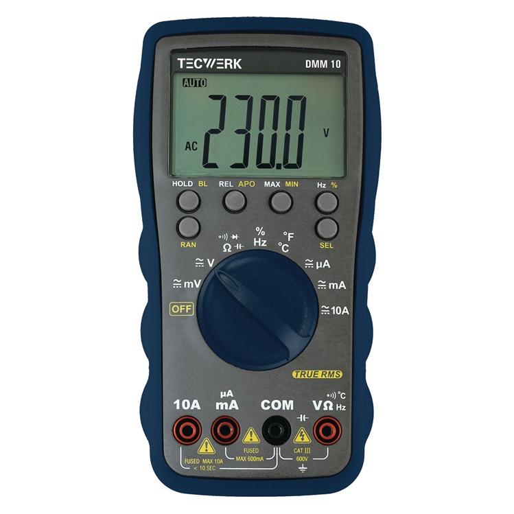 Tecwerk Multimeter DMM 10 (CAT III 600V, Hand-Multimeter) (2000828844)