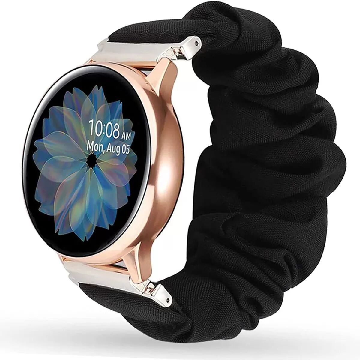 INF Kompatibles mit Samsung/Huawei Smartwatch Armband Universal Flachkopf Modisches bedrucktes Scrunchie Uhrenarmband 22 mm