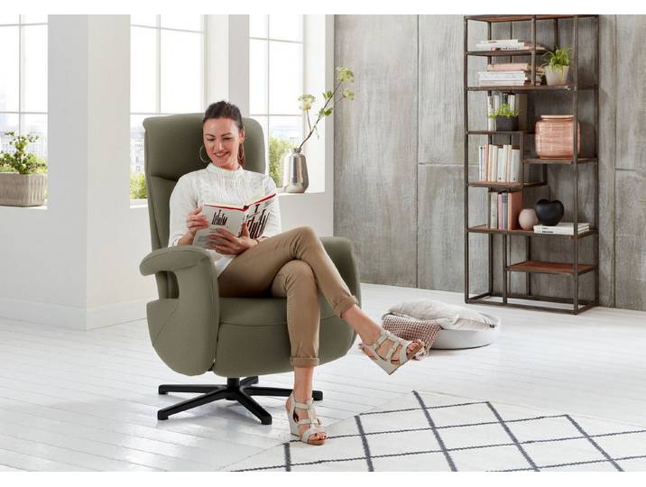 Die PlanBar Relaxsessel MP-RS18073, 360° drehbar, inkl. man. Kopfpolsterverstellung u. Relax-Funktion