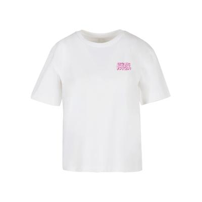 T-Shirt MISS TEE "Miss Tee Damen Cute But Psycho Tee", Damen, Gr. 3XL, weiß, 100% Baumwolle, bedruckt, oversize, Rundhals, Shirts T-Shirt