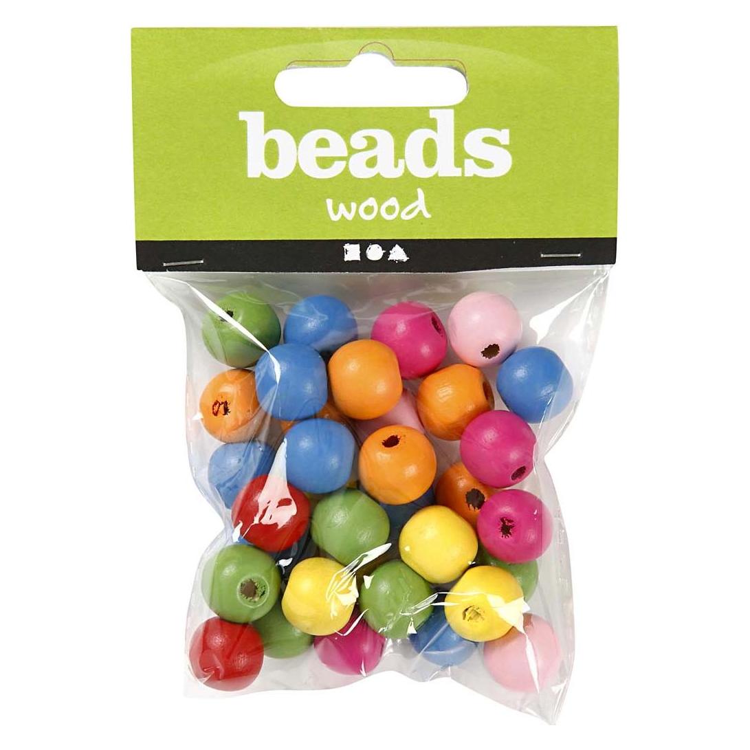 Creativ Company Houten Kralen Mix 12mm, 22gr (5707167194423)