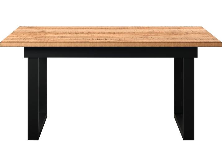 trendteam Speisen Esstisch Universal, Mango Nachbildung/Schwarz, B/H/T ca. 160/76/90 cm