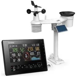 Garni 2040 Arcus 2GEN / Meteorologische Station mit 24-Stunden-/10-Tage-Vorhersage / 2. Generation, Wetterstation, Schwarz