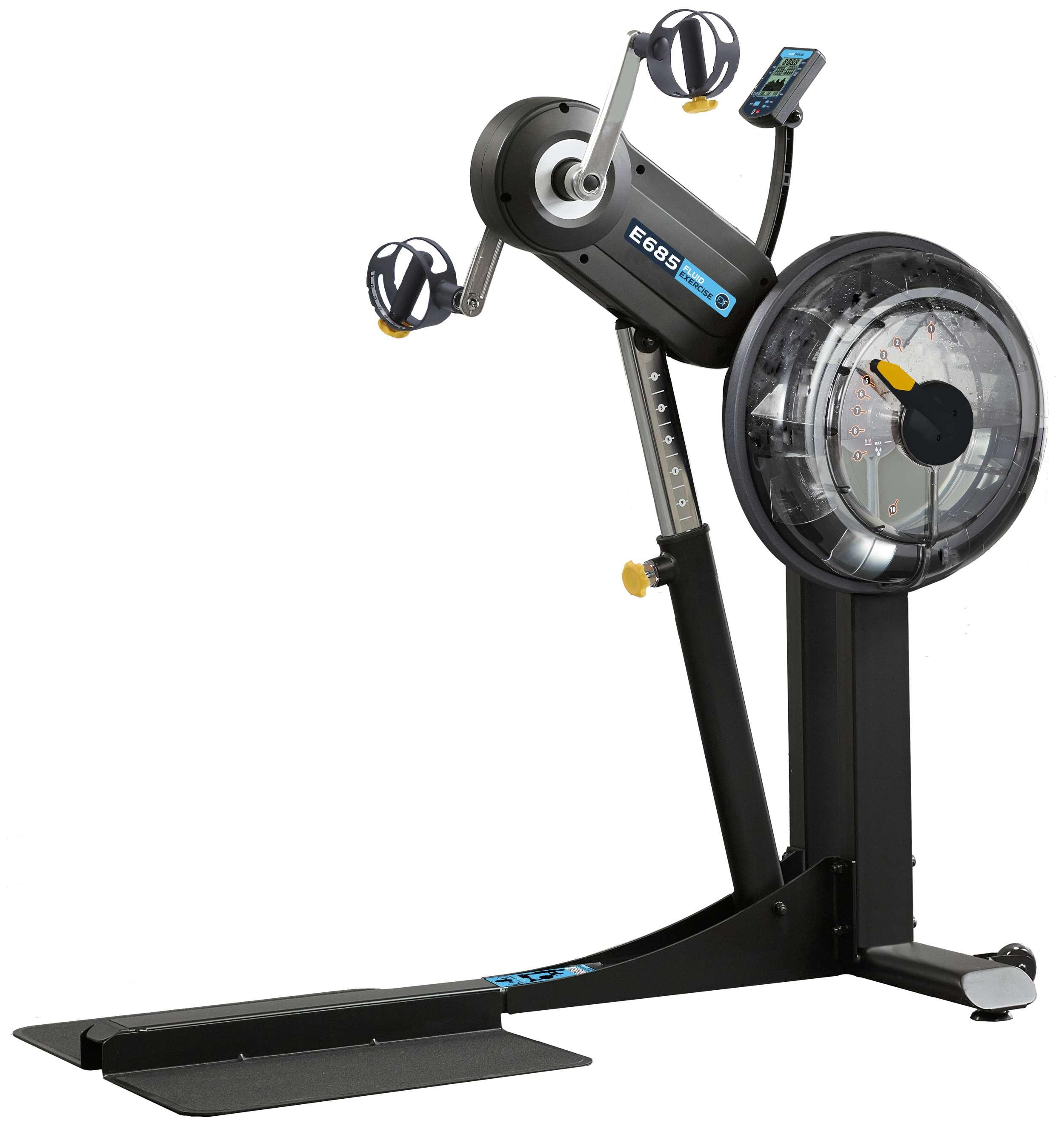 Fluid Exercise E685 Arm-Ergometer - Oberkörperergometer mit 10 Wasserwiderstandsstufen - Stehend - Bidirektional - Für Reha und HIIT