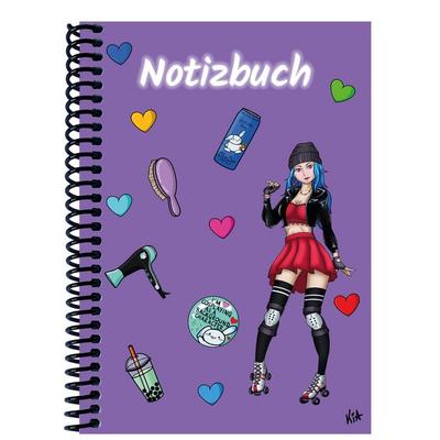 A 5 Notizbuch Manga Enora, lila, blanko