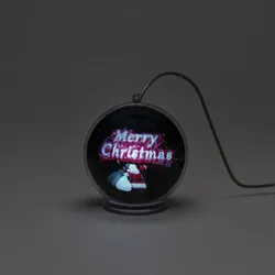 Konstsmide Weihnachtsbeleuchtung  Hologrammkugel 3D Merry Christmas 42 Dioden