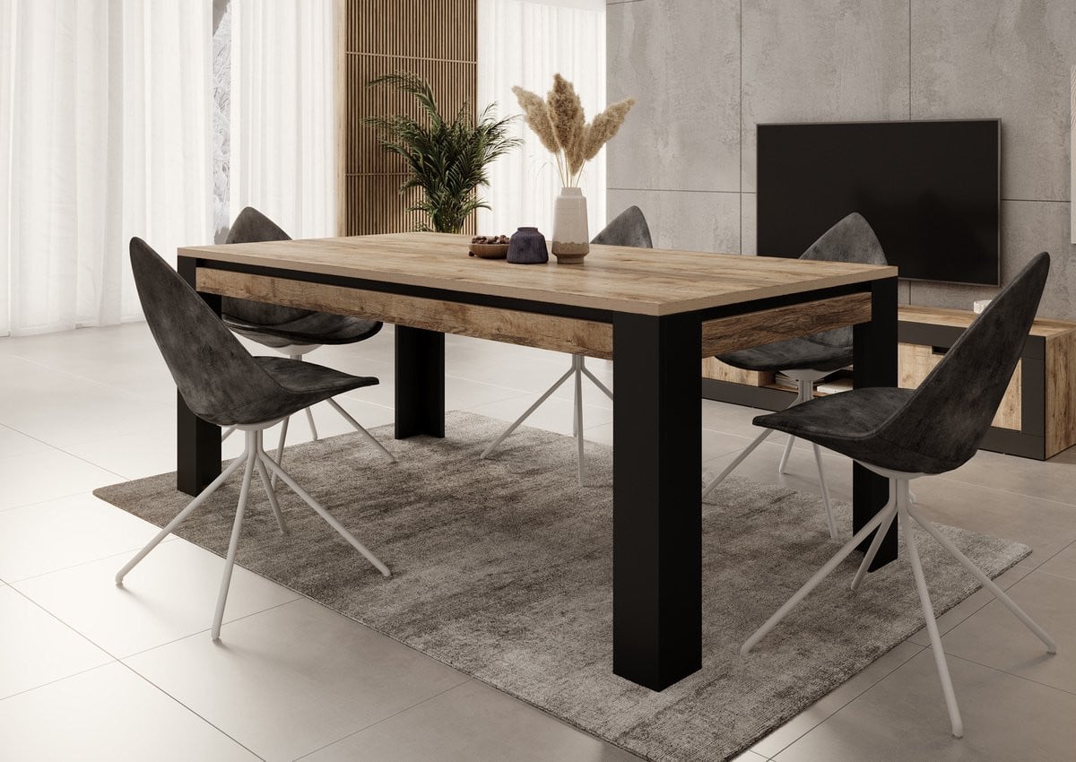 Meubella Eetkamertafel Trinidad Eiken 195 cm