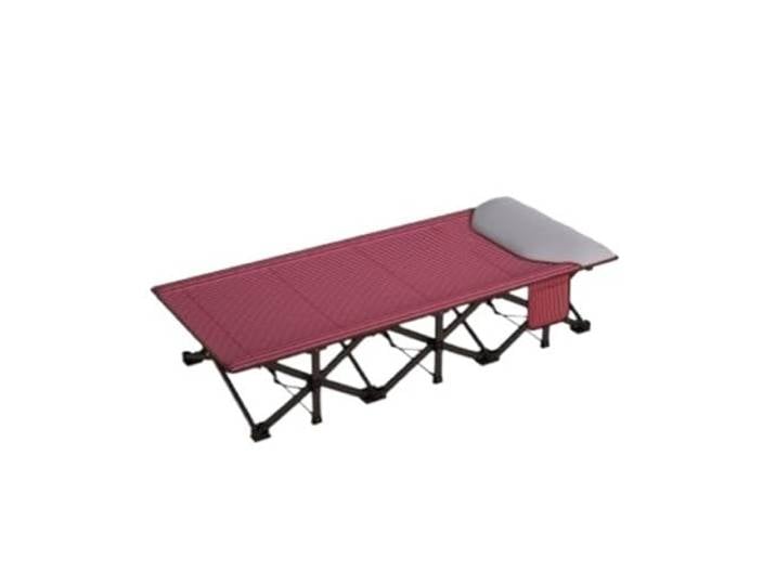 Xumh2024-3 Klappbett Klappbett, Einzelbüro, Mittagsschlaf, Marschieren, Outdoor, Heimgebrauch, Klein, Tragbarer Begleiter(Red,Groß)
