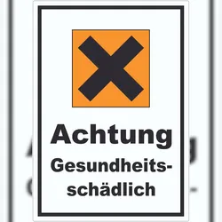 HB-Druck Aufkleber Gefahrensymbol Gesundheitsschädlich Kreuz A3 (297x420mm)
