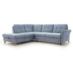 sit & more Ecksofa Göteborg Stoff Blau