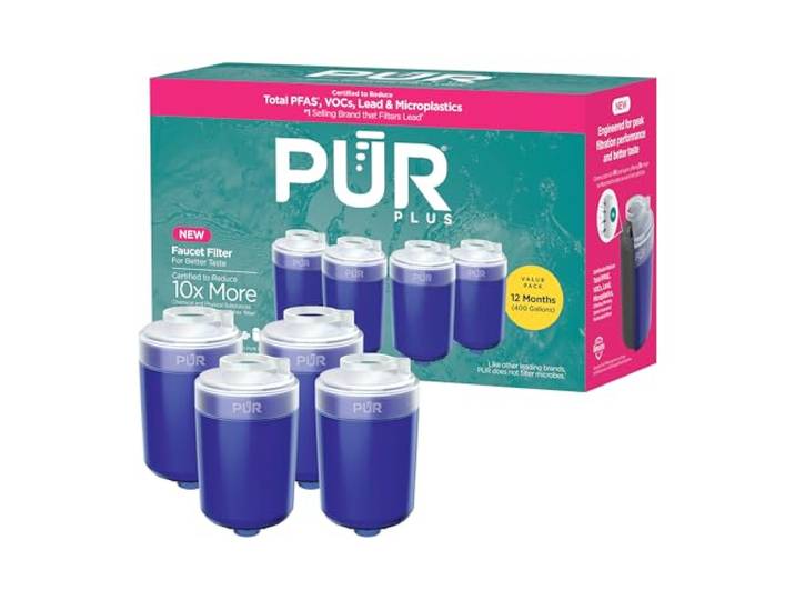 PUR MineralClear Wasserhahn Wasserfilter Ersatz für Filtersysteme, 4 Stück, 4 Stück