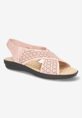 Women's Claudia Sandal by Easy Street in Blush (Size 9 M)