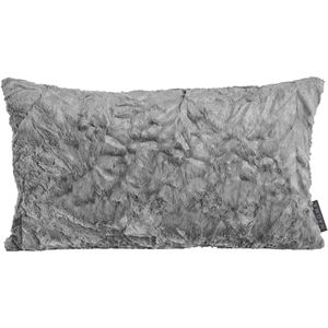 Magma-Heimtex Sofakissen Fluffy, mittelgrau, mit Plüschbezug, 30x50 cm