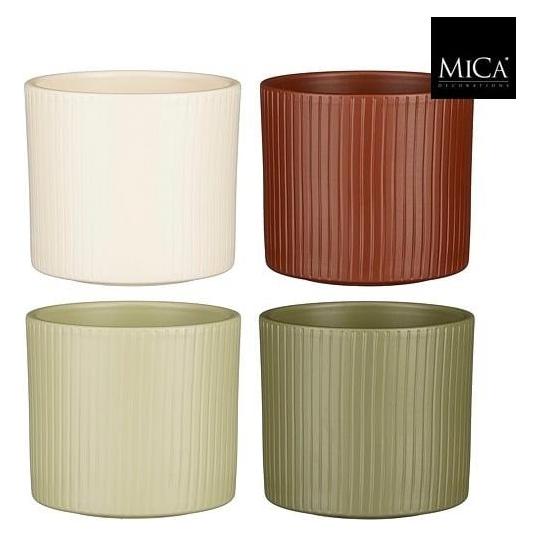 Mica Blumentopf "Era", Keramik, Ø 13,5 cm, verschiedene Farben (13.50 x 12.50 cm) (1205939)