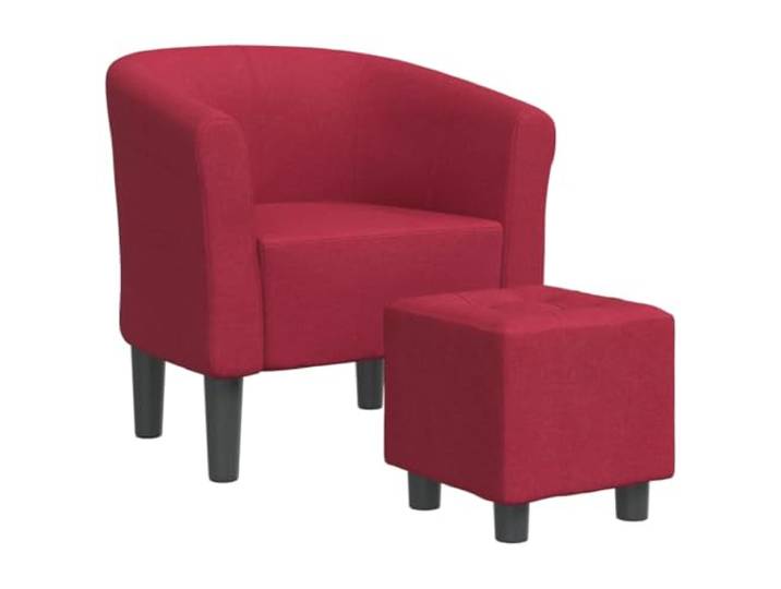 Sessel Cabriolet mit Fußstütze, Weinrot, aus Stoff, 70 x 56 x 68 cm Rahmen aus Kiefernholz, Schaumstoffpolsterung, vielseitig einsetzbar als zusätzliche Sitzgelegenheit