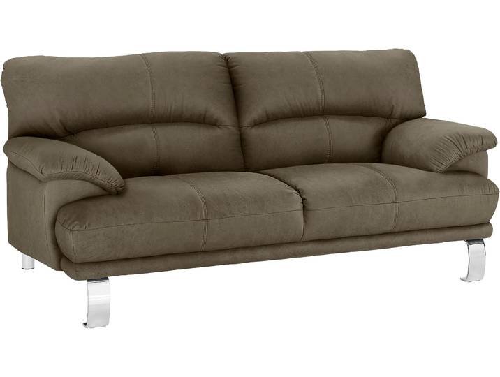 3-Sitzer Sofa, Microfaser Vintage, Braun, 200×89×87 cm, Italienisches Design, Modern, TRENDMANUFAKTUR