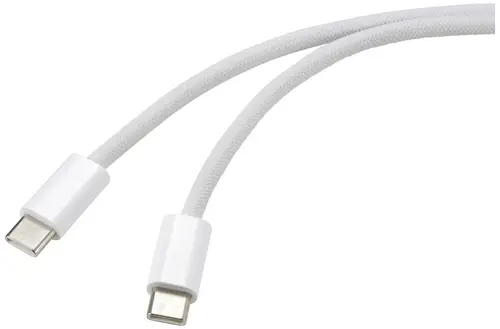 Renkforce USB-Kabel USB-C Stecker, USB-C Stecker 3.00m Weiß verdrillte Paare RF-6056884