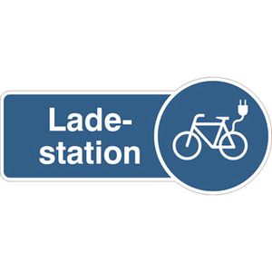 SafetyMarking Parkplatzschild aus Aluminium, 30 x 13 cm, Ladestation E-Bike