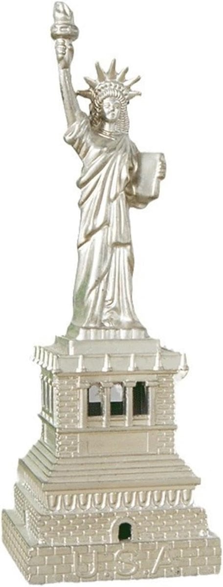 Koperkleurig metalen standbeeld voor decoratie, H 15,5 cm x B 5 cm