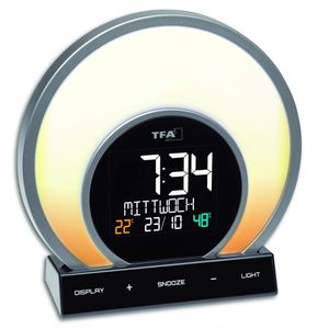 TFA Lichtwecker Soluna 60.2026.01, LED, dimmbar, Sonnenauf- und -untergang, mit einem Weckton