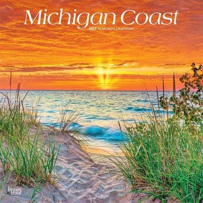 Michigan Coast 2027 12 X 24 Inch (Hanging) Monthly Square Wall Calendar Plastic-Free