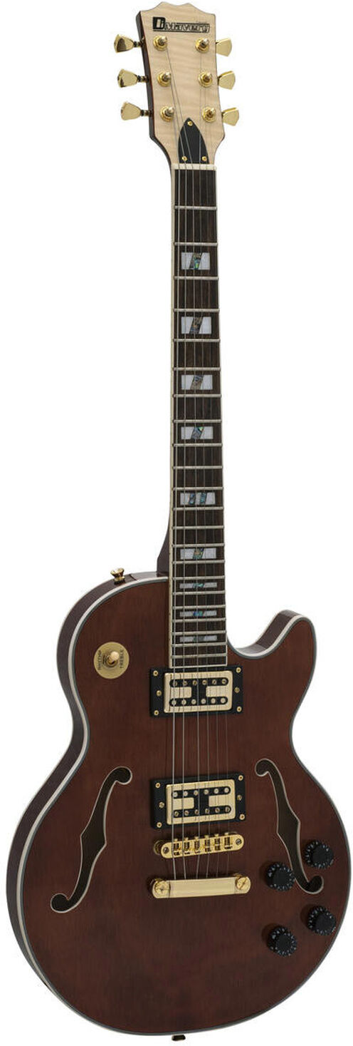 Dimavery Lp-600 E-Gitarre, Braun
