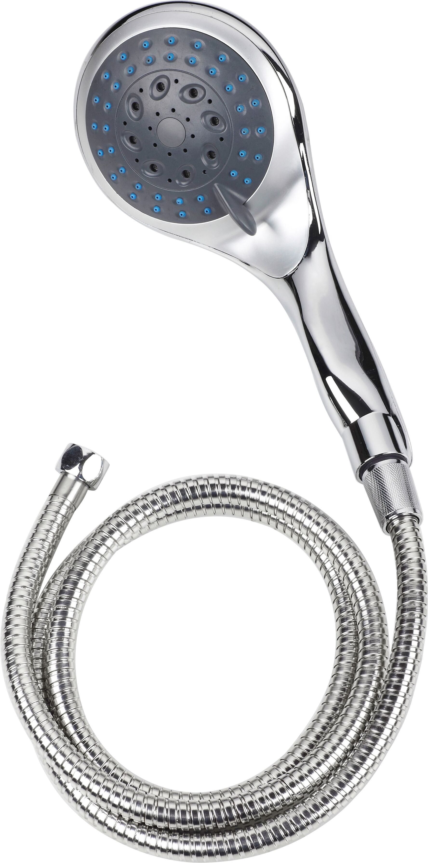 Handbrause EISL "Welly", grau (chromfarben), Duschköpfe, Handbrause, Duschkopf mit Schlauch und 5 Funktionen, Chrom