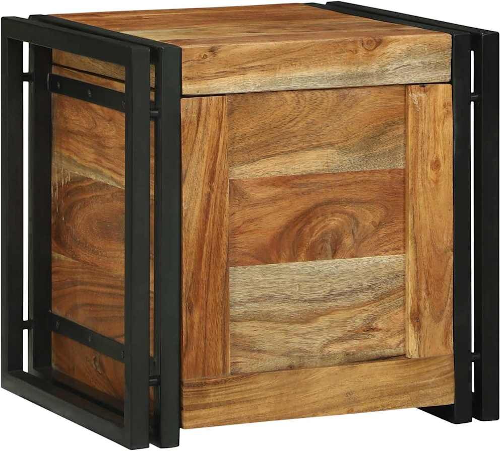 vidaXL Boîte de rangement Marron et Noir 40 x 40 x 40 cm