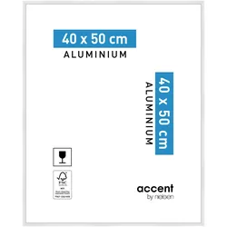 Nielsen Bilderrahmen Accent Aluminium Weiß glanz / 40 x 50