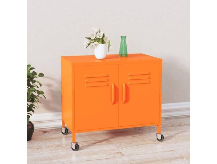 SALE 2026  Buffet bahut Orange - Armoire de rangement Orange 60x35x56cm Acier PRO139349014